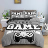 Housse de Couette Grise Gamer Tournoi