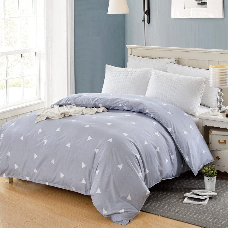 Housse de Couette Grise Triangle