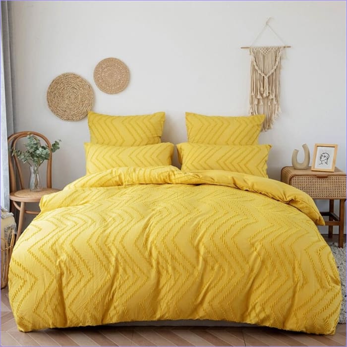 Housse de Couette Jaune Citron