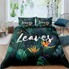 Housse de Couette Jungle Adulte Feuilles Vertes