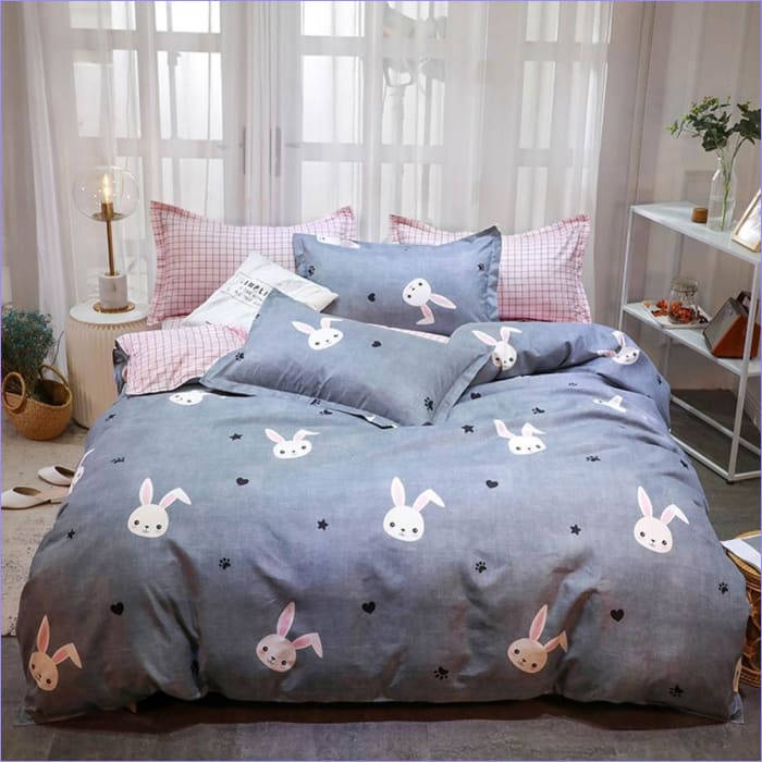 Housse de Couette Lapin grise