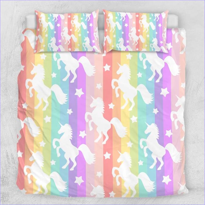 Housse de Couette Licorne Arc en Ciel Fantomatique