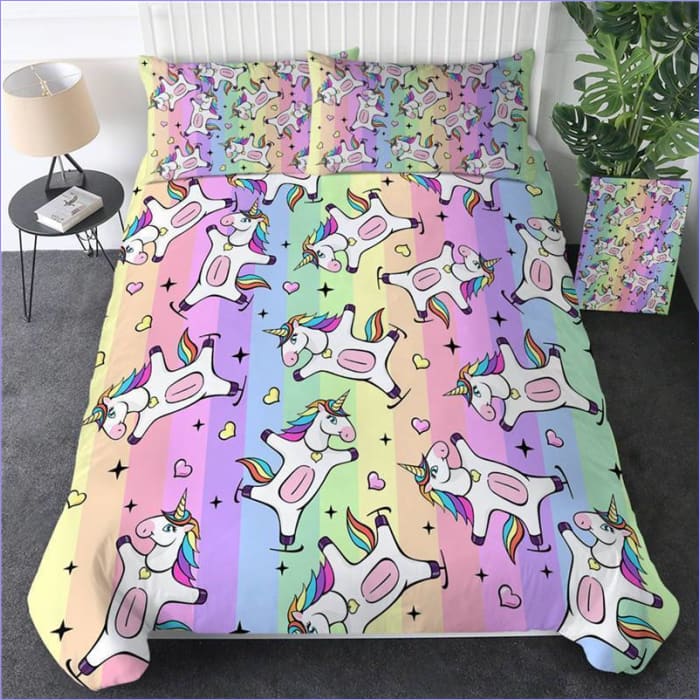 Housse de Couette Licorne Patinage Artistique