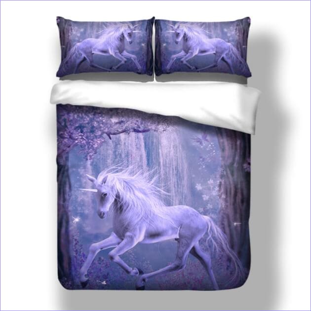 Housse de Couette Licorne Sauvage Violette