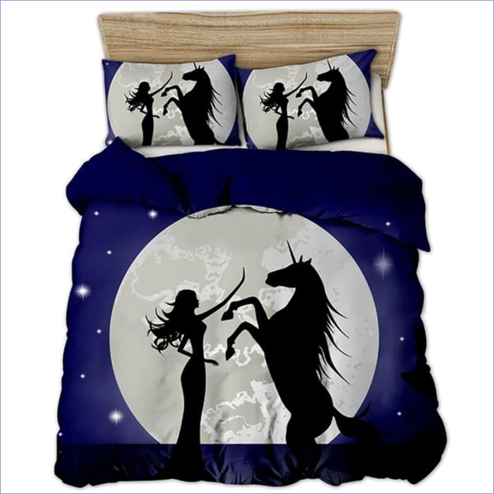 Housse de Couette Licorne et Princesse