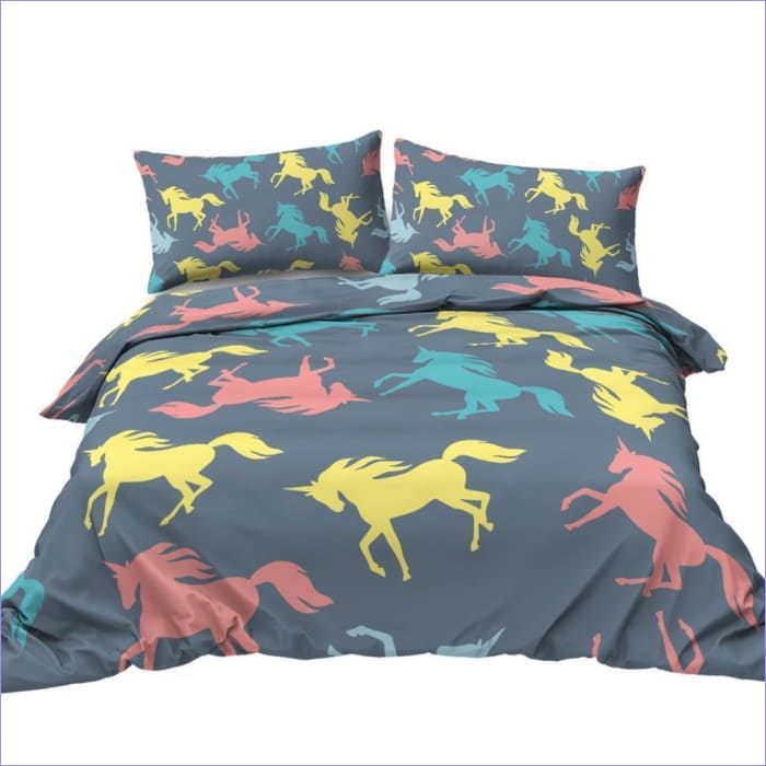 Housse de Couette Licornes Multicolores