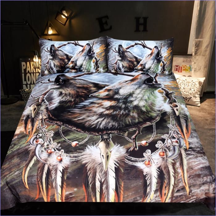 Housse de Couette Loup Chasseur