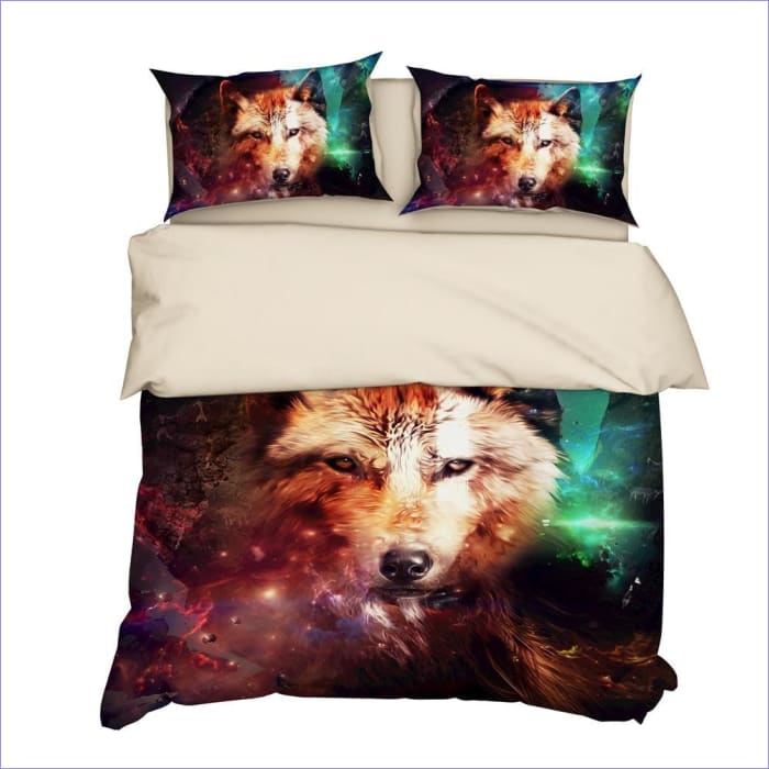Housse de Couette Loup Cosmique