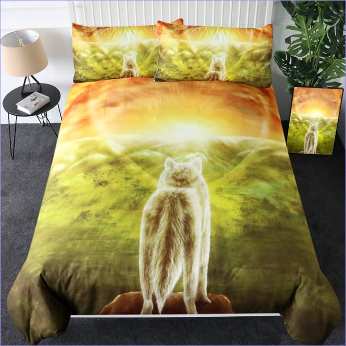 Housse de Couette Loup Lever de Soleil