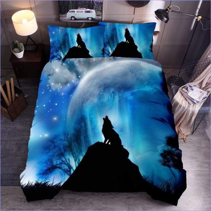 Housse de Couette Loup Solitaire
