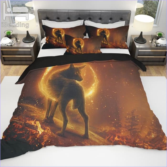 Housse de Couette Loup de Feu