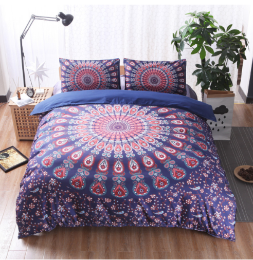 Housse de Couette Mandala Bleu Nuit