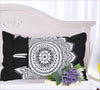 Housse de Couette Mandala Dentelle Noire et Blanche