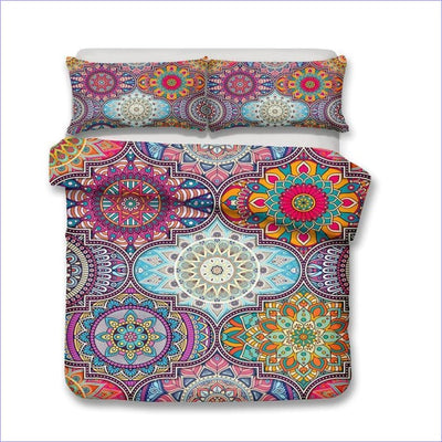 Housse de Couette Mandala Mosaique colorée