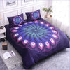 Housse de Couette Mandala Paon Violet