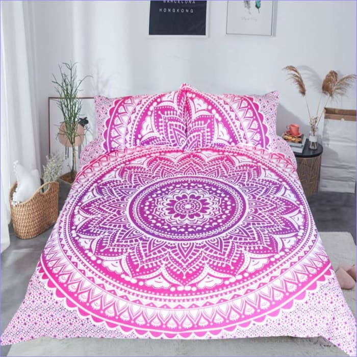 Housse de Couette Mandala Rose clair