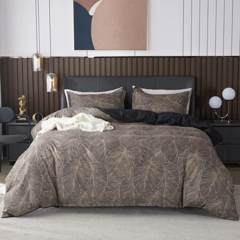 Housse de Couette Marron Foncé