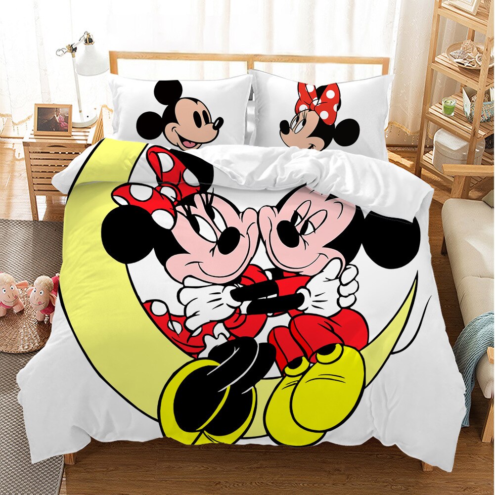 Housse de Couette Mickey Et Minnie Lune