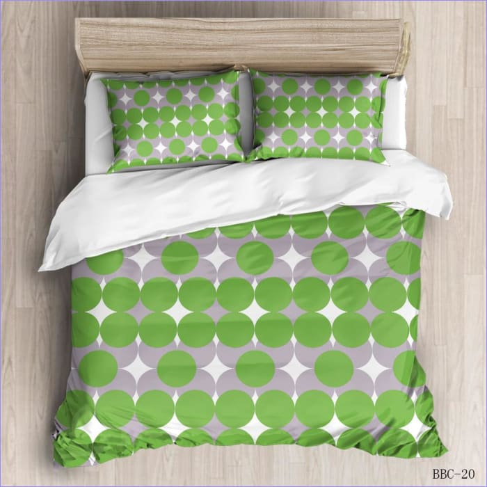 Housse de Couette Moderne Cercles Verts
