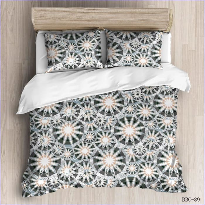 Housse de Couette Moderne Cristaux Blancs