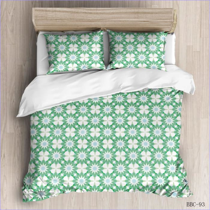 Housse de Couette Moderne Fleurs Vertes