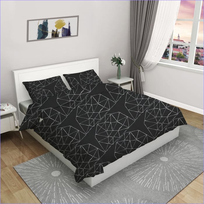 Housse de Couette Moderne Graphite
