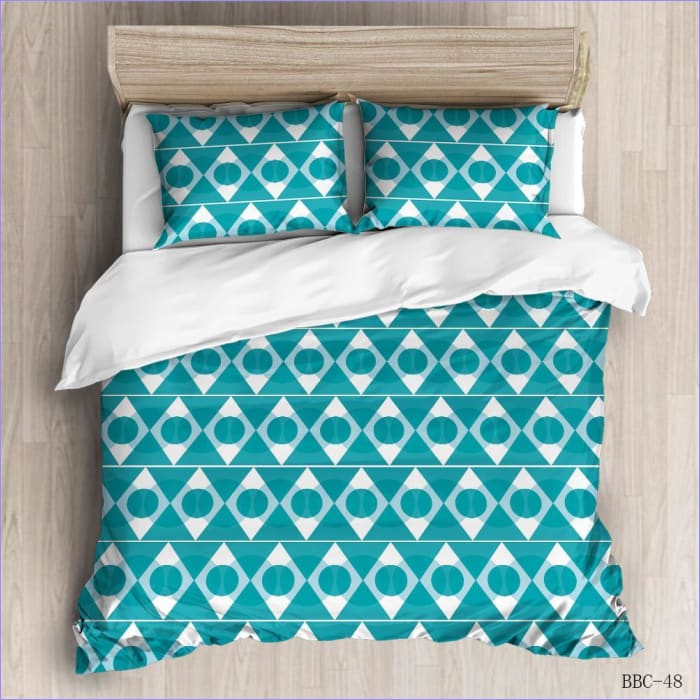 Housse de Couette Moderne Vague turquoise