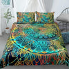 Housse de Couette Motif Mandala Vert et Turquoise