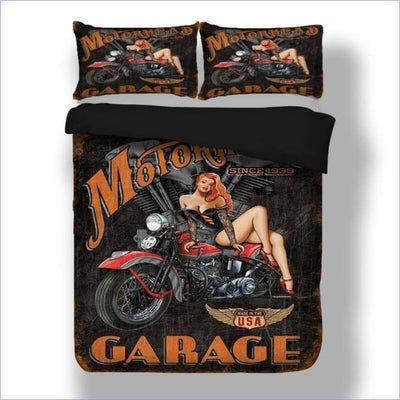 Housse de Couette Moto Garage