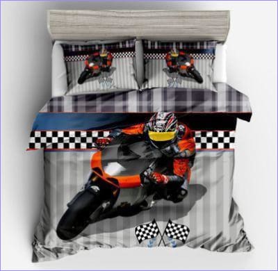 Housse de Couette Moto de Course