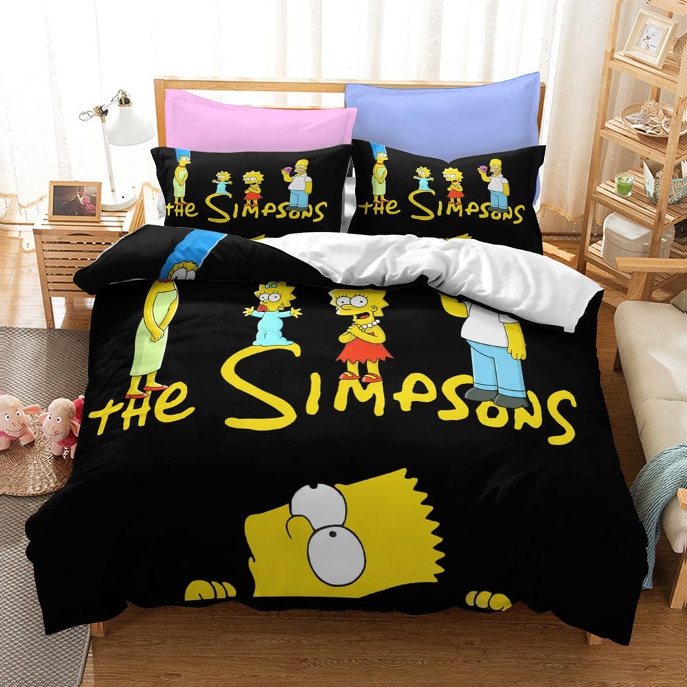 Housse de Couette Noire Simpson 1 Personne