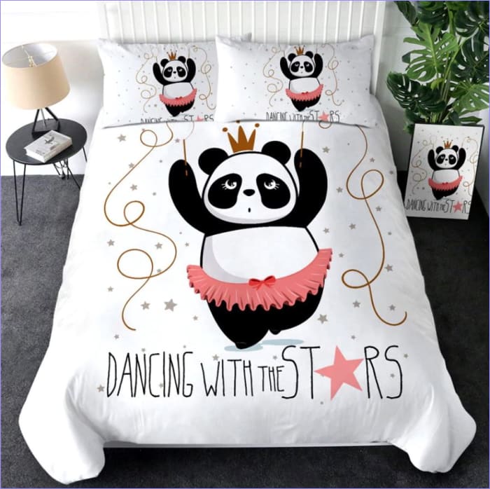 Housse de Couette Panda Avec Les Stars