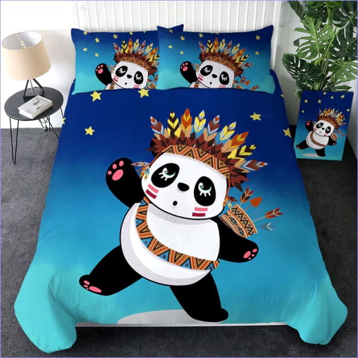 Housse de Couette Panda Dans les Étoiles