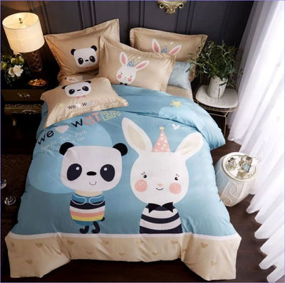 Housse de Couette Panda & Lapin