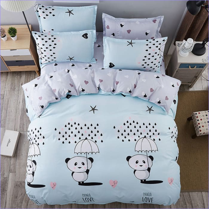 Housse de Couette Panda Parapluie