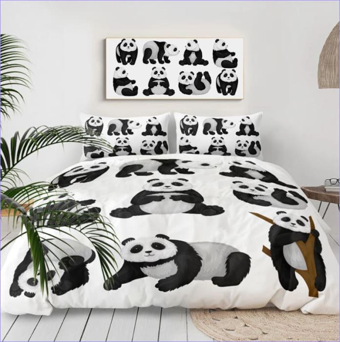 Housse de Couette Panda marrant