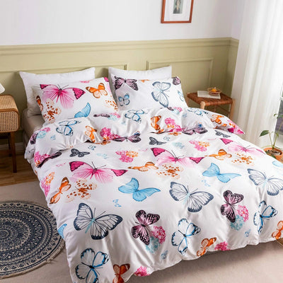 Housse de Couette Papillons Multicolores