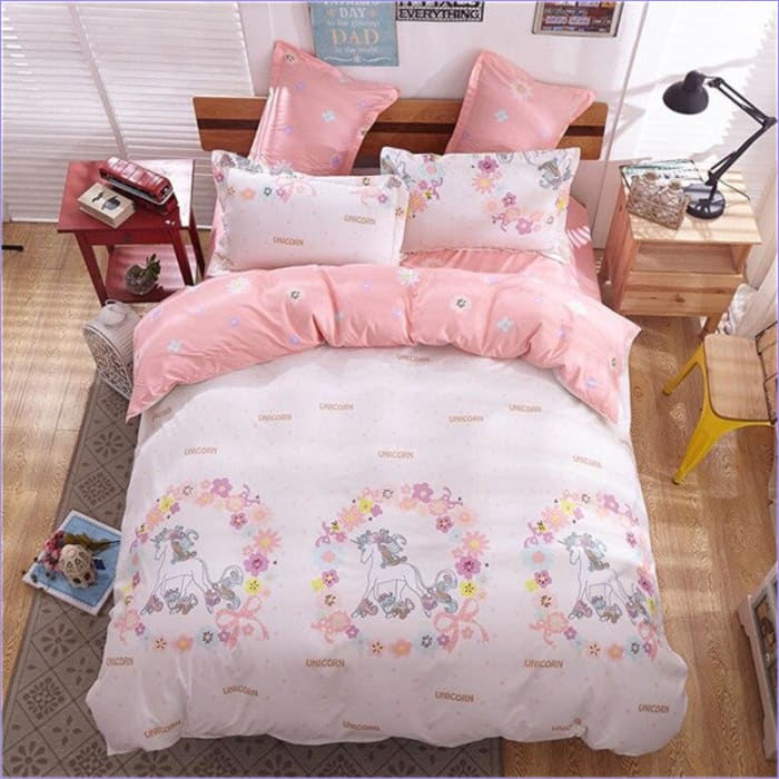 Housse de Couette Petite Licorne Rose