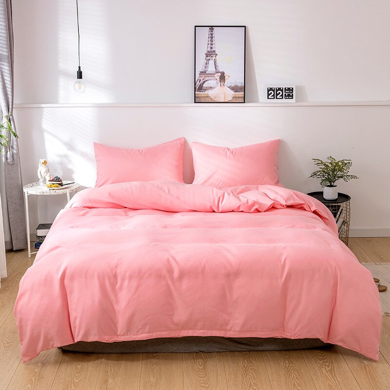 Housse de Couette Polycoton Rose