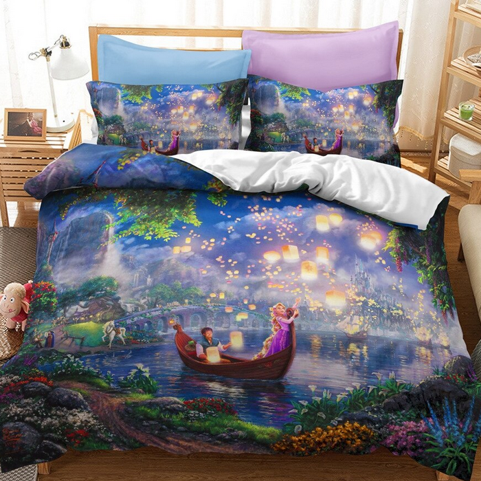 Housse de Couette Raiponce Et Flynn Sur L'Eau