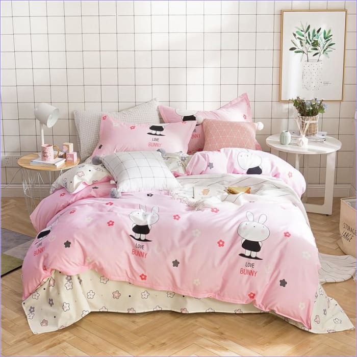 Housse de Couette Rose Lapinou