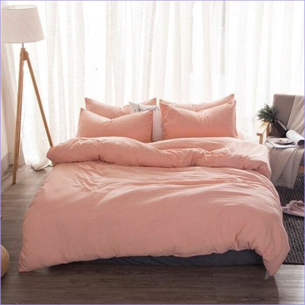 Housse de Couette Rose Poudre 220x240