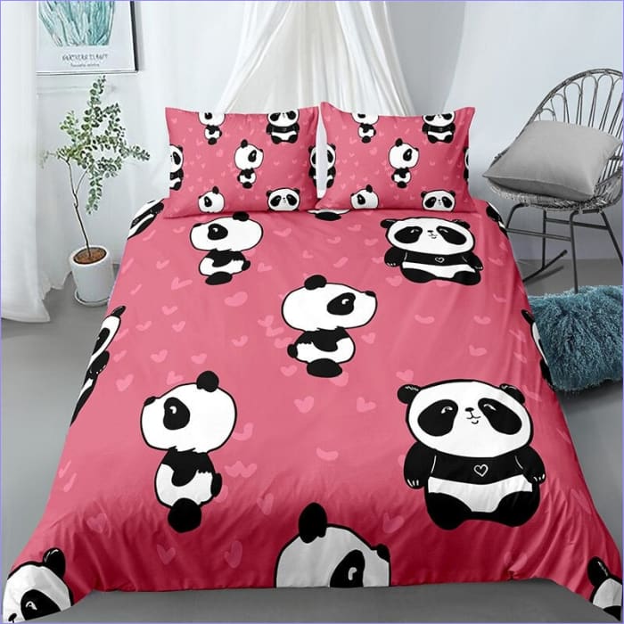 Housse de Couette Rose petit Panda