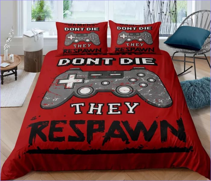 Housse de Couette Rouge Gamer Respawn