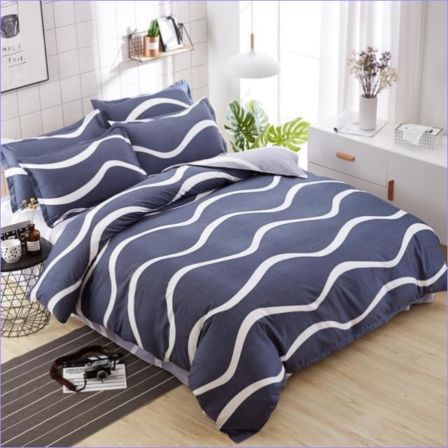 Housse de Couette Scandinave Bleue