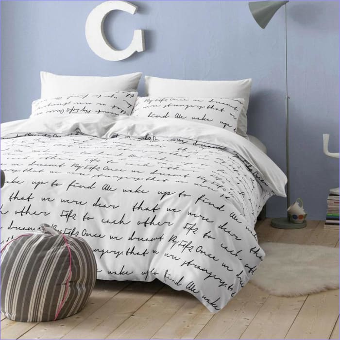 Housse de Couette Scandinave Manuscrit