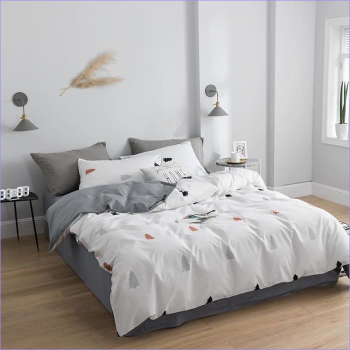 Housse de Couette Scandinave Sapins