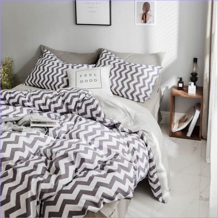 Housse de Couette Scandinave Tendance Mauve