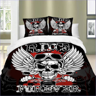 Housse de Couette Tête de Mort Biker