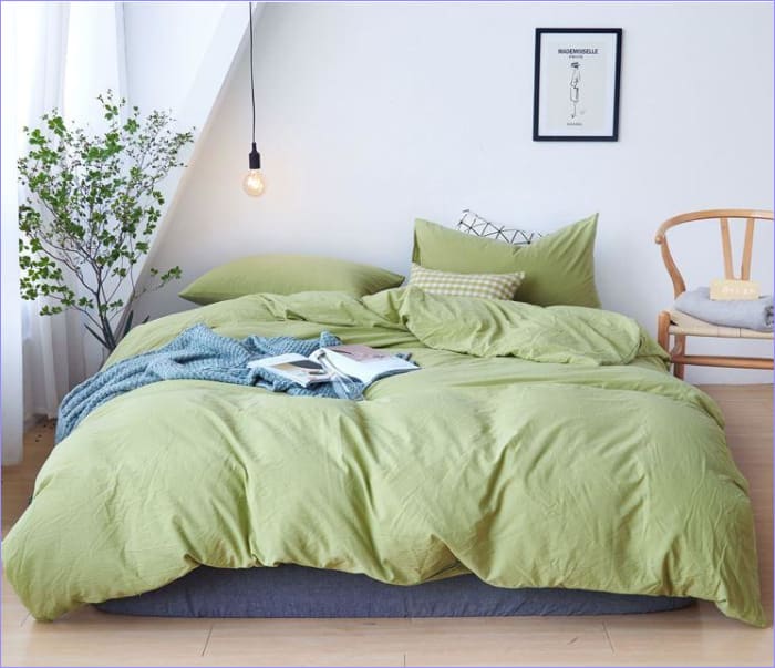 Housse de Couette Vert Anis